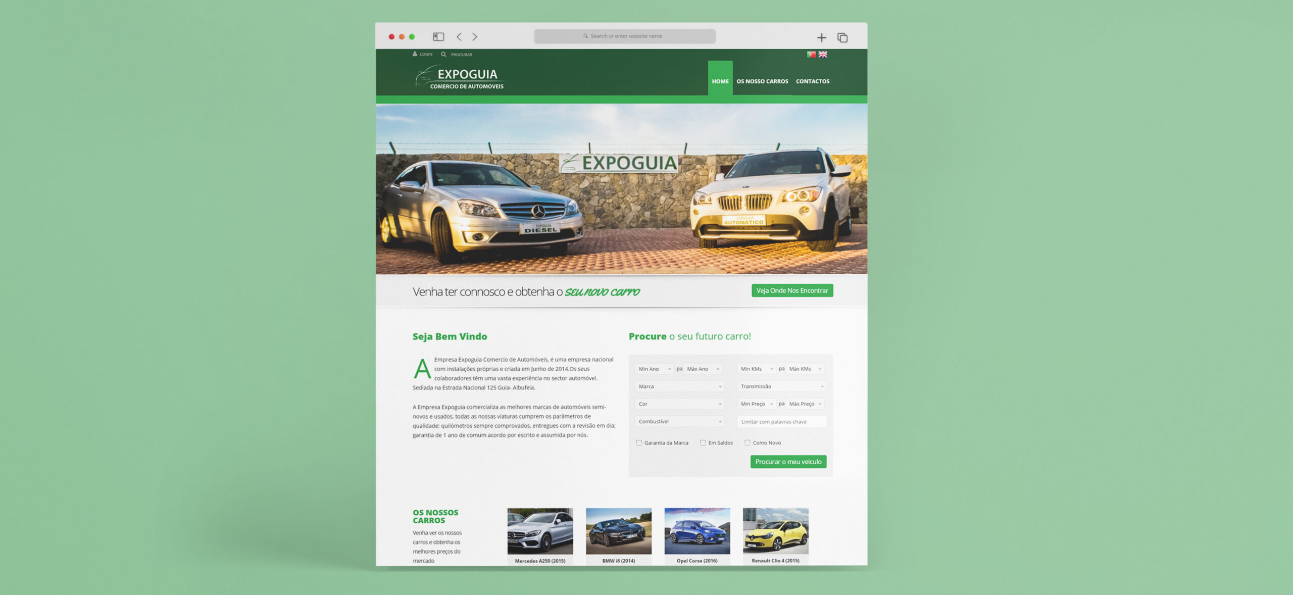 Website de carros usados Expoguia