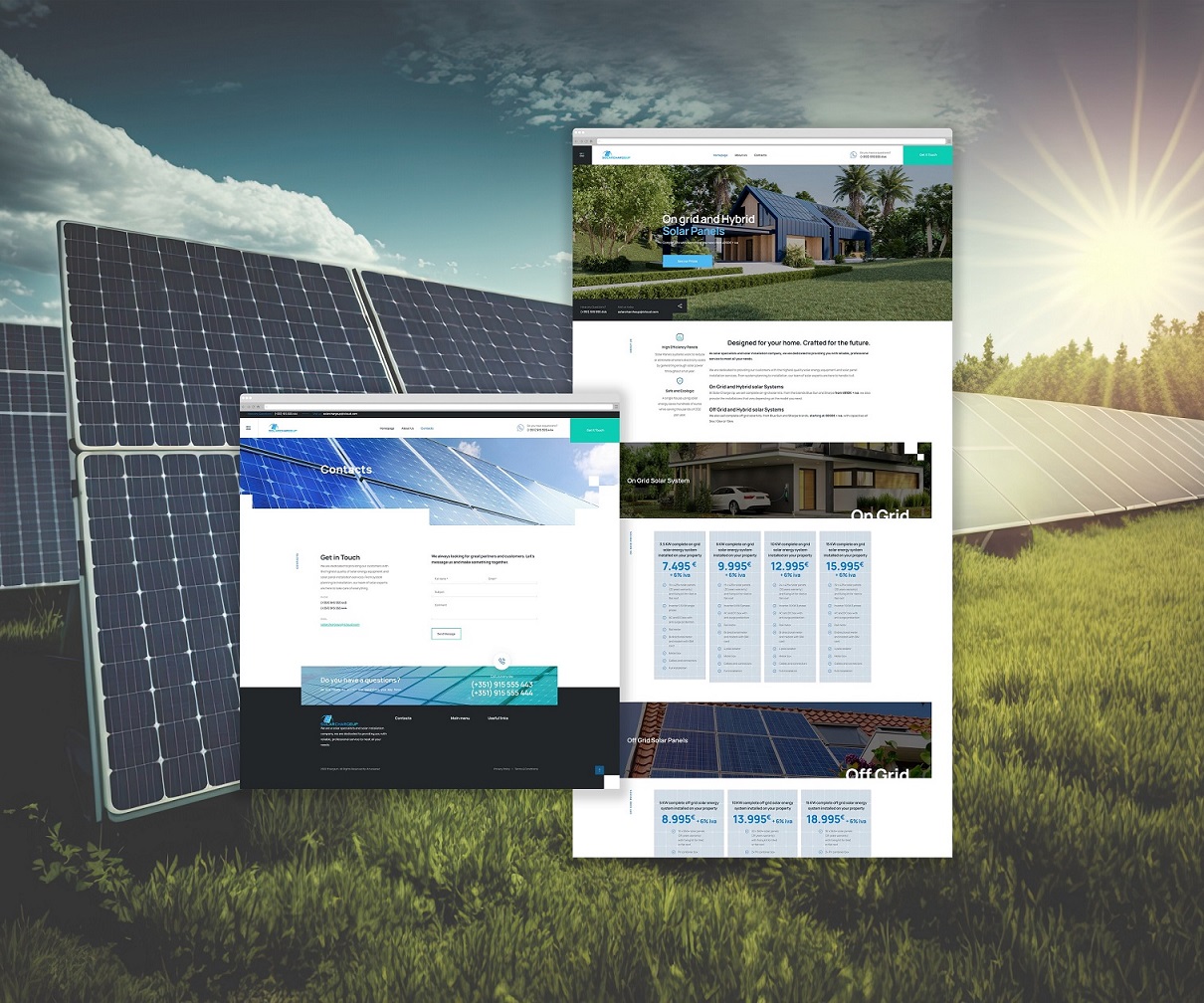 Website da empresa SolarChargeUP em Lagos